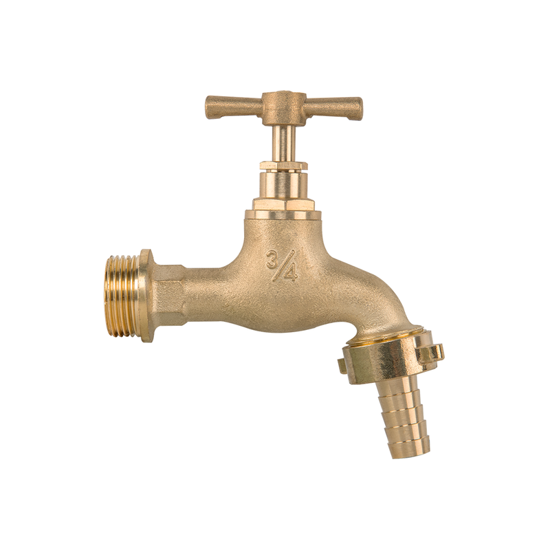 Garden Bib Brass 3/4" BSPM Inlet and 3/4" Outlet With 1/2" Hose Barb - Home & Garden > Lawn & Garden Garden watering