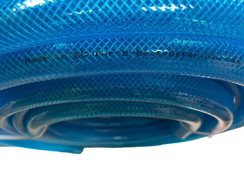 Braided Fuel Hose Blue Transparent PVC 19mm*2.1mm - Vehicles & Parts > Vehicle Parts & Accessories Tech Hose & Fittings