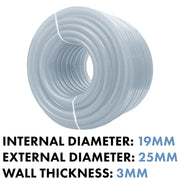 Clear Braided PVC Pipe 19mm*3mm - Hardware > Plumbing > Plumbing Pipes Tech Hose & Fittings