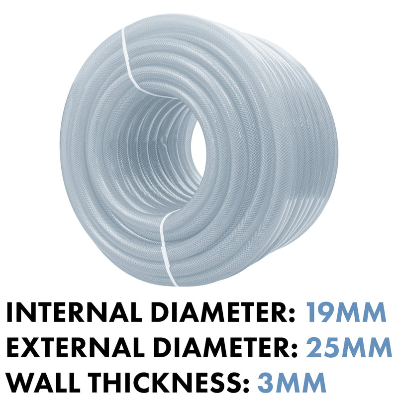 Clear Braided PVC Pipe 19mm*3mm - Hardware > Plumbing > Plumbing Pipes Tech Hose & Fittings