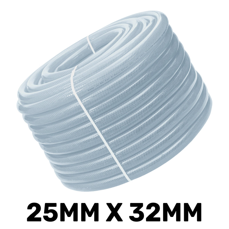Clear Braided PVC Pipe 25mm*3.5mm - Hardware > Plumbing > Plumbing Pipes Tech Hose & Fittings