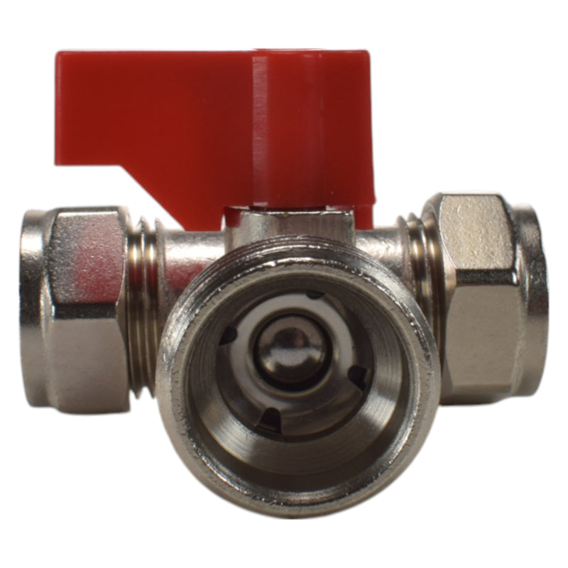 Brass Compression Tee Valve 15mm - ¾” BSP Male - OTHER
