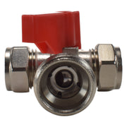 Brass Compression Tee Valve 15mm - ¾” BSP Male - OTHER