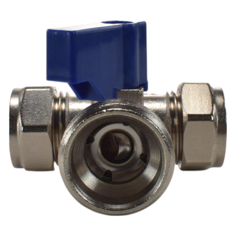 Brass Compression Tee Valve 15mm - ¾” BSP Male - OTHER