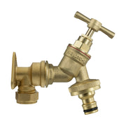 15mm Brass Wall Flange Kit with Brass Quick Connect Tap - Home & Garden > Lawn & Garden Garden watering