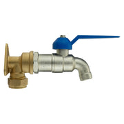 15mm Brass Wall Flange Kit with Simple Lever Tap - Home & Garden > Lawn & Garden Garden watering