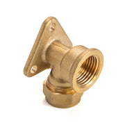 15mm Brass Wall Flange Kit with Lever Tap Hose Barb and Lever Lock - Garden watering