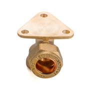 15mm Brass Wall Flange Kit with Extended Brass Chrome Tap 1/2" Barb - Garden watering