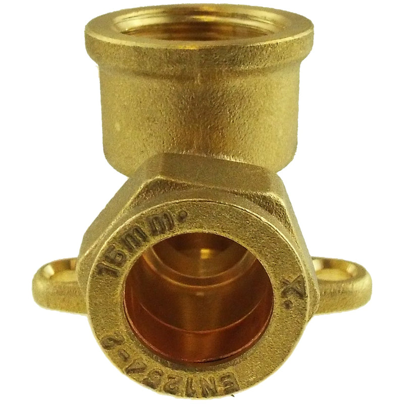 15mm Brass Wall Flange Kit with Grey Dial Tap + Splitter + Connectors - Home & Garden > Lawn & Garden Garden watering