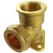 15mm Brass Wall Flange Kit with Lever Valve + Click Lock - Home & Garden > Lawn & Garden Garden watering