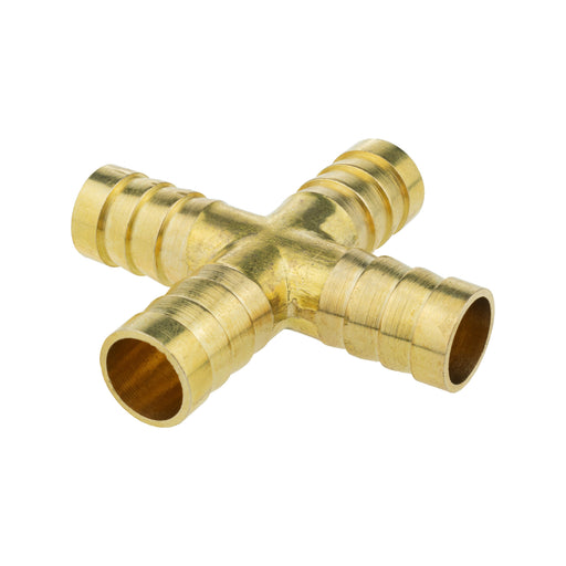 Brass Cross Joiner 12.5mm - Home & Garden > Lawn & Garden > Watering & Irrigation > Garden Hose Fittings & Valves Tech Hose & Fittings