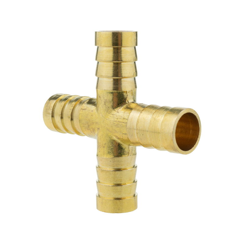 Brass Cross Joiner 12.5mm - Home & Garden > Lawn & Garden > Watering & Irrigation > Garden Hose Fittings & Valves Tech Hose & Fittings