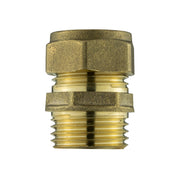 Brass Compression Straight 15mm - 3/4" BSPM - Hardware > Plumbing > Plumbing Fittings & Supports > Pipe Connectors Tech Hose & Fittings