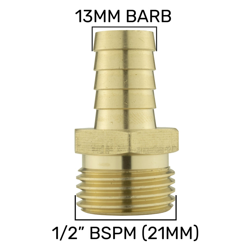Water Butt Kit ½” BSP with Lever Valve and 13mm Brass Barb - Garden watering