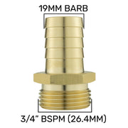 Wall Flange Kit 25mm MDPE + 19mm Brass Barb - Home & Garden > Lawn & Garden Tech Hose & Fittings