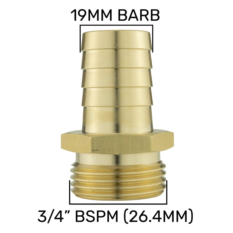 Wall Flange Kit 25mm MDPE + 25mm MDPE Valve + 19mm Brass Barb - Home & Garden > Lawn & Garden Tech Hose & Fittings