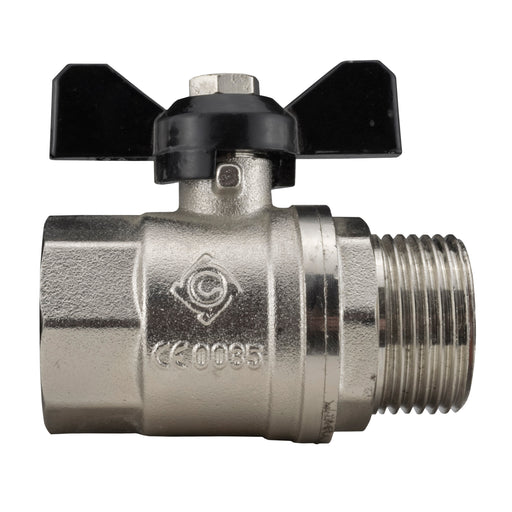 Zinc Nickel Plated Butterfly Valve 3/4" BSPM-F - Home & Garden > Lawn & Garden > Watering & Irrigation > Garden Hose Fittings & Valves Tech Hose & Fittings