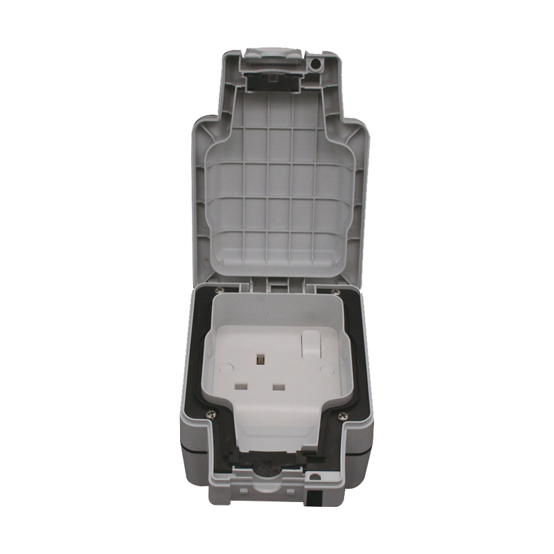 Caradok 1G 13A DP Switched Socket IP66 -