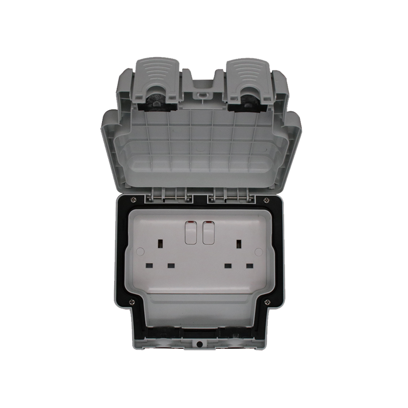 Caradok 2G 13A DP Switched Socket IP66 -