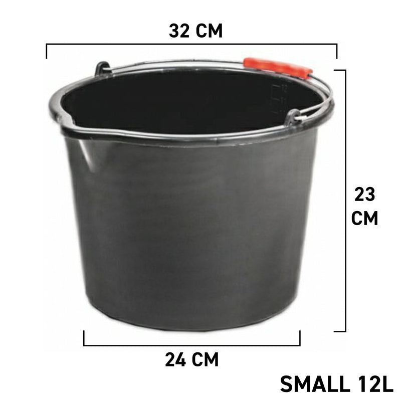 Black PP Bucket 12L - Home & Garden > Lawn & Garden > Gardening > Gardening Tools OTHER