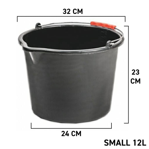 Black PP Bucket 12L - Home & Garden > Lawn & Garden > Gardening > Gardening Tools OTHER