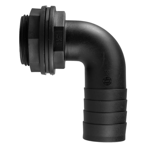 Tank Connector 90 Degree With Washer & Nut 2"BSPM - 1.25" Barb - Hardware > Plumbing > Plumbing Fittings & Supports > Pipe Connectors Tech Hose & Fittings