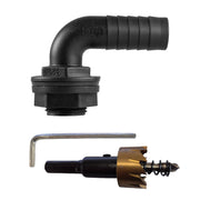 Tank Connector 90 Degree with Washer & Nut 3/4"BSPM - 3/4" Barb and Drill Bit - Home & Garden > Lawn & Garden Tech Hose & Fittings