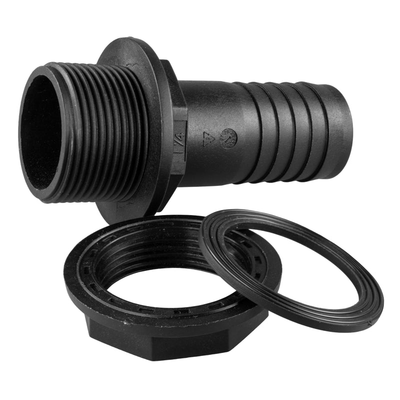 Tank Connector with Washer & Nut 1"BSPM - 1" Barb - Home & Garden > Lawn & Garden Tech Hose & Fittings