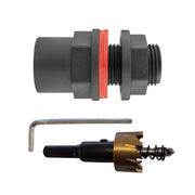 Water Butt 1/2" BSP Male With Female Outlet and Drill Bit - Home & Garden > Lawn & Garden Tech Hose & Fittings