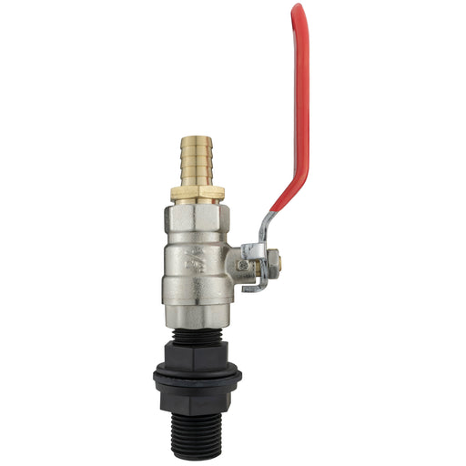 Water Butt Kit ½” BSP with Lever Valve and 13mm Brass Barb - Garden watering