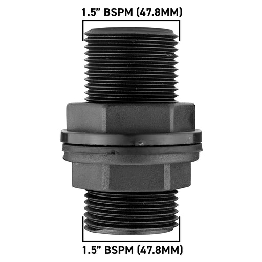 Tank Connector with Washer 1.5" BSPM - Home & Garden > Lawn & Garden Tech Hose & Fittings