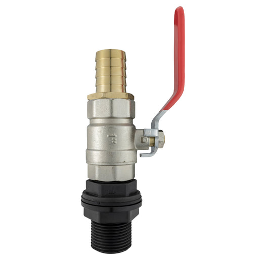 Water Butt Kit 1” BSP with Lever Valve and 25mm Brass Barb - Garden watering