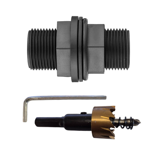 Tank Connector with Washer 3/4" BSPM and Drill Bit - Home & Garden > Lawn & Garden Tech Hose & Fittings