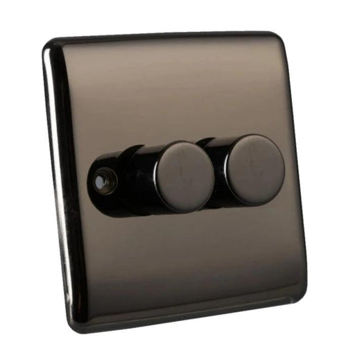 Caradok 2 Gang Dimmer Switch - Black Nickel - Caradok - The Curve - Black Nickel