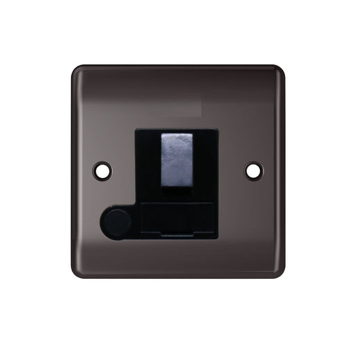 Caradok 13A switched FCU’s Black Nickel, Metal Switch - Black Insert - Caradok - The Curve - Black Nickel