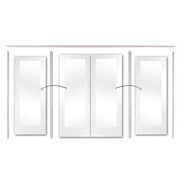 White Sliding Door Frame - 2pcs (includes hardware kit) 3500mm -