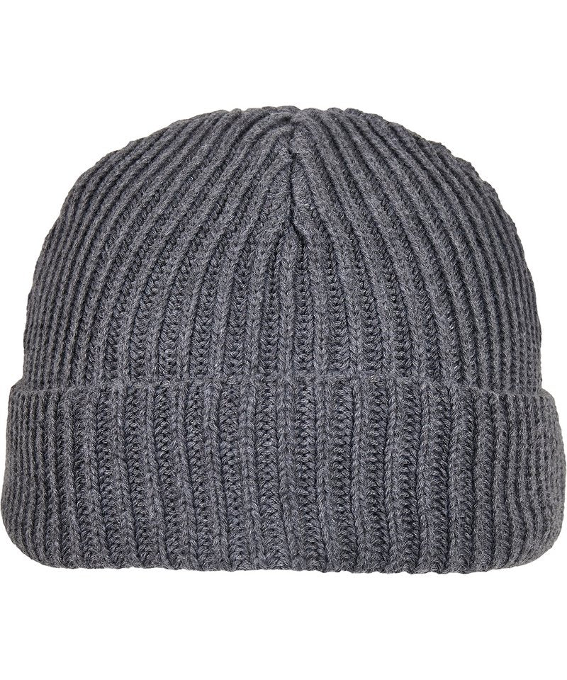 Recycled Yarn Fisherman Unisex Work Beanie Hat Black or Asphalt - Sustainable Workwear Range