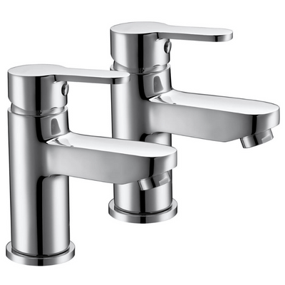 Luna Chrome Basin Taps - Bathrooms