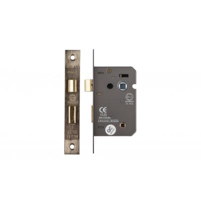 3 Lever Bathroom Lock Satin Nickel -