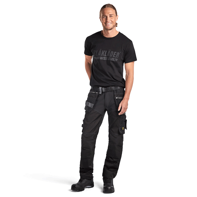 Blaklader 1599 Canvas Craftsmen Holster Pocket Stretch Work Trouser - KNEE PAD TROUSERS