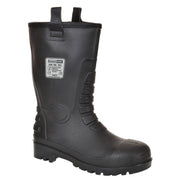 Portwest FW75 Neptune Fur Lined Waterproof Rigger Low Wellington Boot S5 CI - RIGGER BOOTS