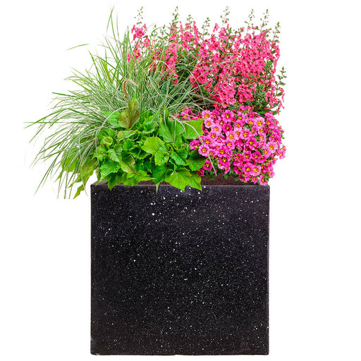 IDEALIST Lite Contemporary Flower Box Square Garden Planter, Light Concrete Outdoor Large Plant Pot H40 L40 W40 cm, 65L - Home & Garden > Lawn & Garden > Gardening > Pots & Planters > Planters