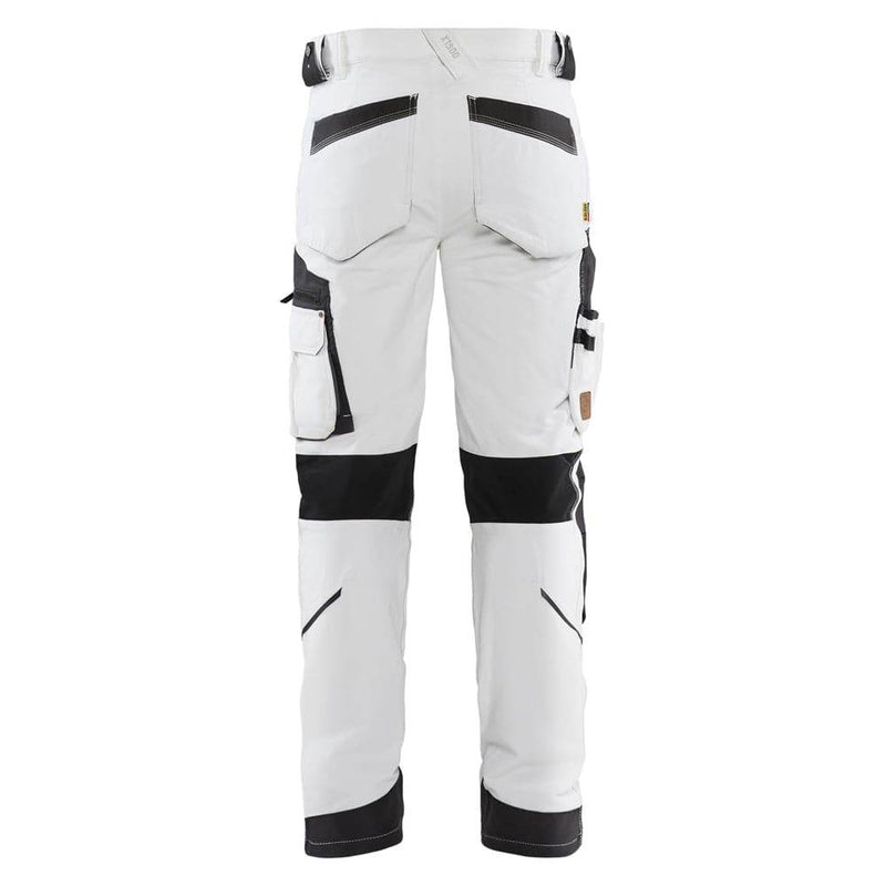Blaklader 1089 4-Way Stretch Painters Work Trousers White/Dark Grey, 34" Waist Short Leg - Apparel & Accessories > Clothing > Uniforms & Workwear > Contractor Pants & Coveralls SALE TROUSERS