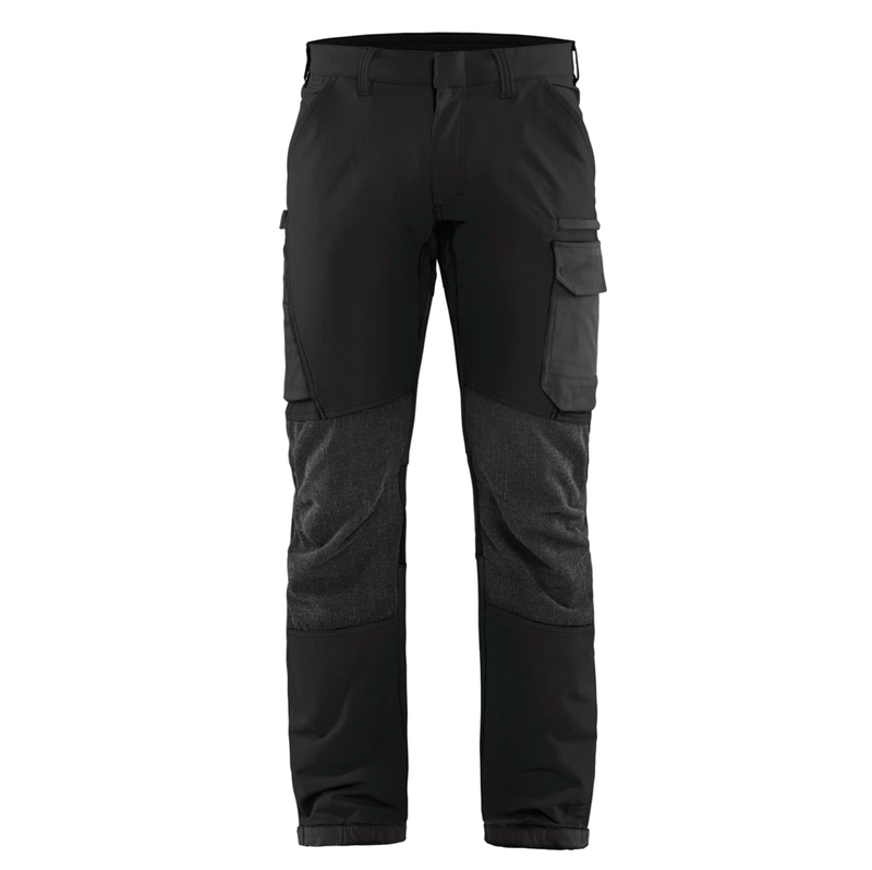 Blaklader 1422 4-Way Stretch Service Work Trousers Black/Dark Grey, 37" Waist Short Leg - Apparel & Accessories > Clothing > Pants > Cargo Pants SALE TROUSERS
