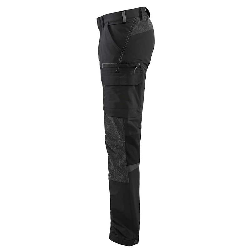 Blaklader 1422 4-Way Stretch Service Work Trousers Black/Dark Grey, 37" Waist Short Leg - Apparel & Accessories > Clothing > Pants > Cargo Pants SALE TROUSERS