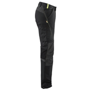 Blaklader 1422 4-Way Stretch Service Work Trousers Black / Hi-Vis Yellow - BASIC & REAPER TROUSERS