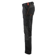 Blaklader 1422 4-Way Stretch Service Work Trousers Black / Red - BASIC & REAPER TROUSERS