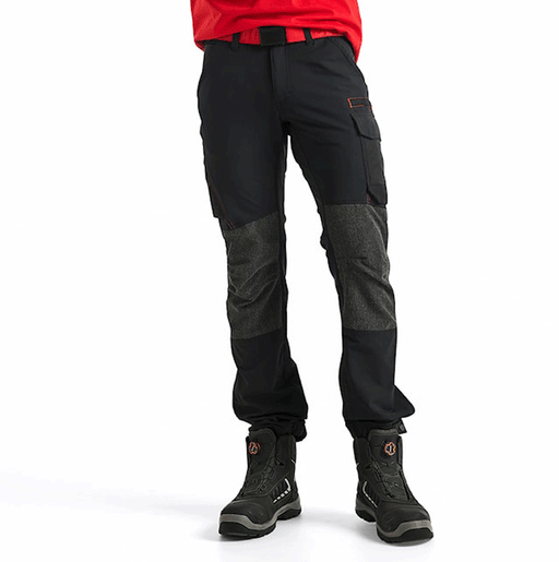 Blaklader 1422 4-Way Stretch Service Work Trousers Black / Red - BASIC & REAPER TROUSERS