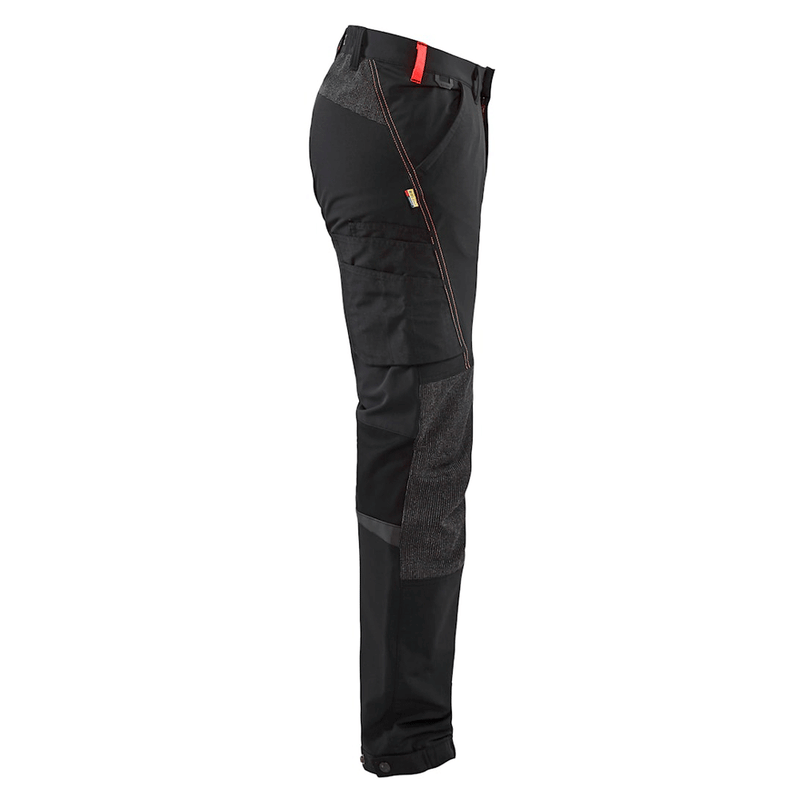 Blaklader 1422 4-Way Stretch Service Work Trousers Black / Red - BASIC & REAPER TROUSERS