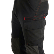 Blaklader 1422 4-Way Stretch Service Work Trousers Black / Red - BASIC & REAPER TROUSERS